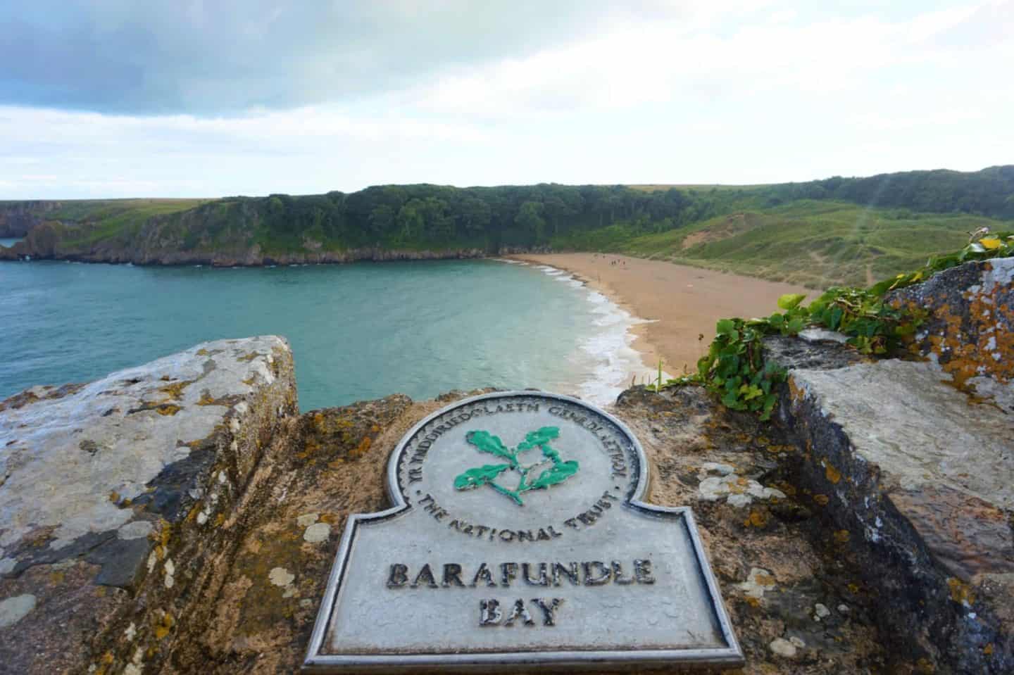 best beaches in Pembrokeshire Barafundle Bay