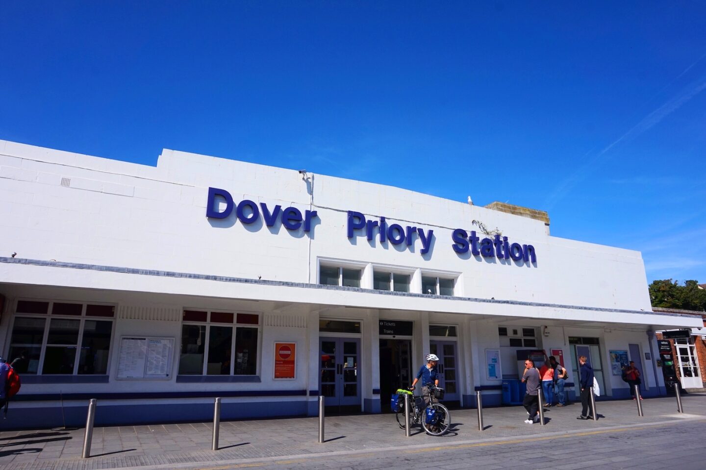 white cliffs of dover from London, Dover Priory Train Station 