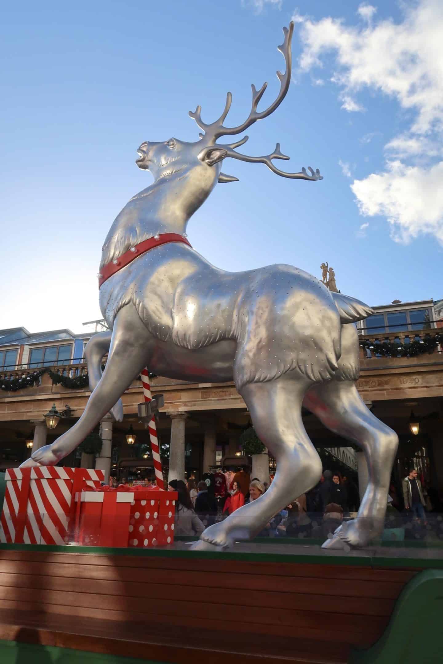 Christmas London Guide Walk covent garden reindeer