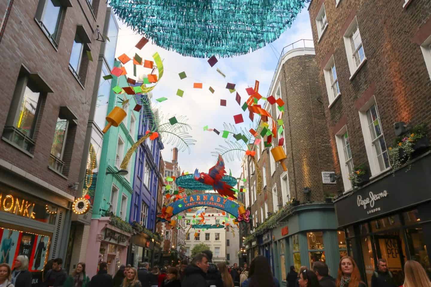 Christmas London Guide Walk carnaby street