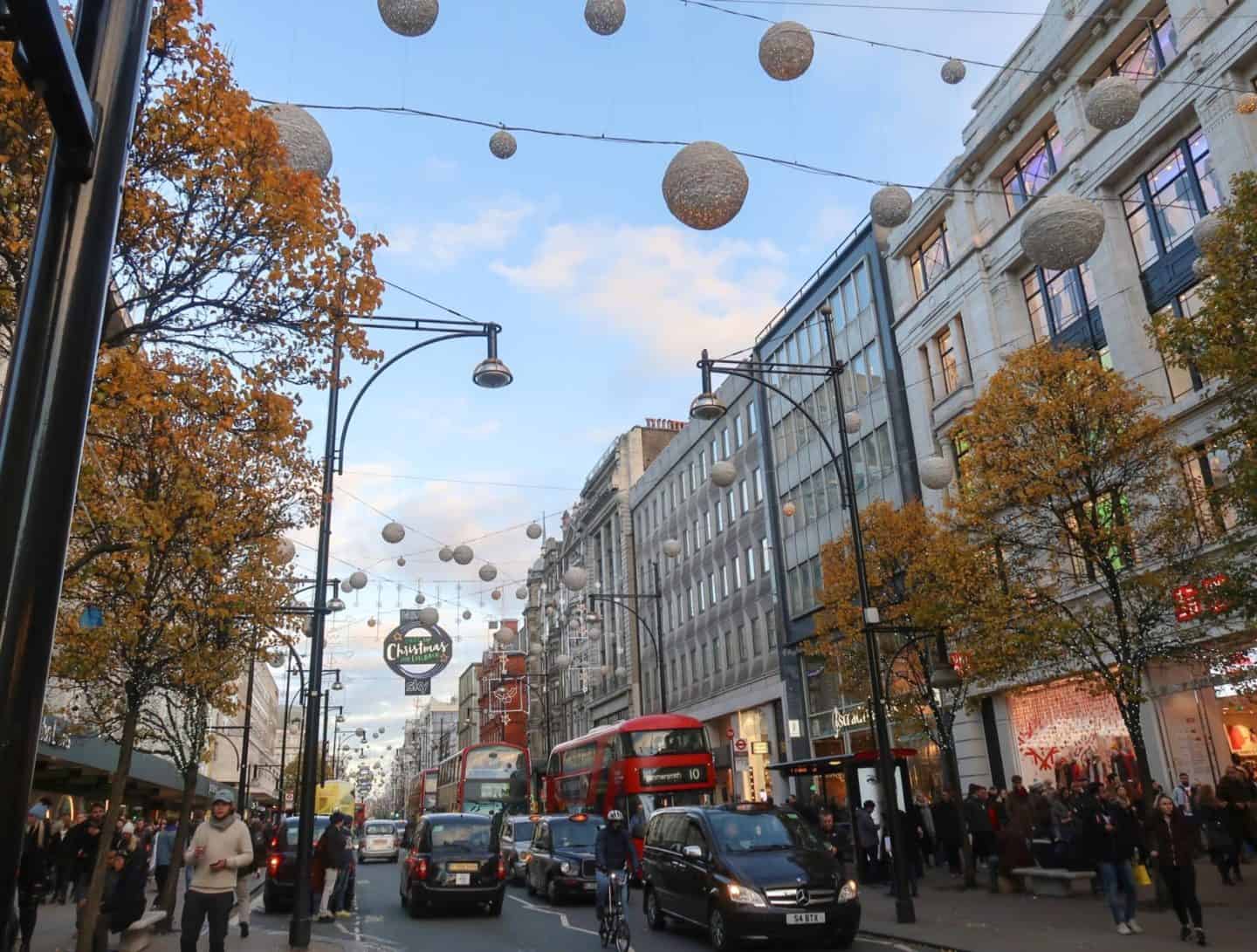 The Wandering Quinn Travel Blog Christmas London Guide Walk oxford street