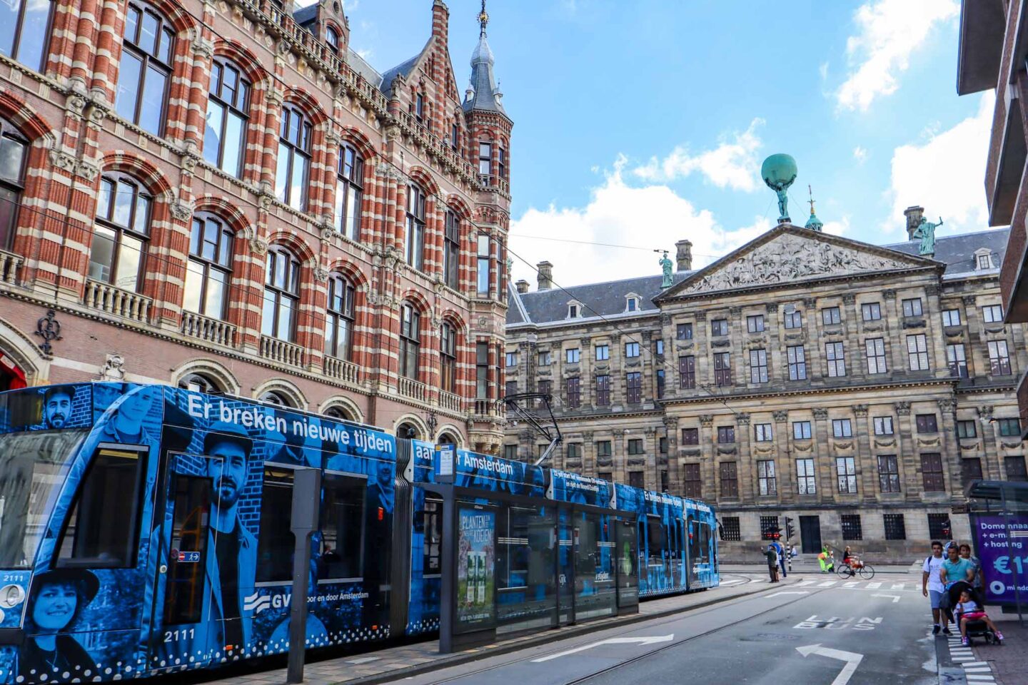 Amsterdam on a budget, tram in Amsterdam city, getting around Amsterdam on a budget