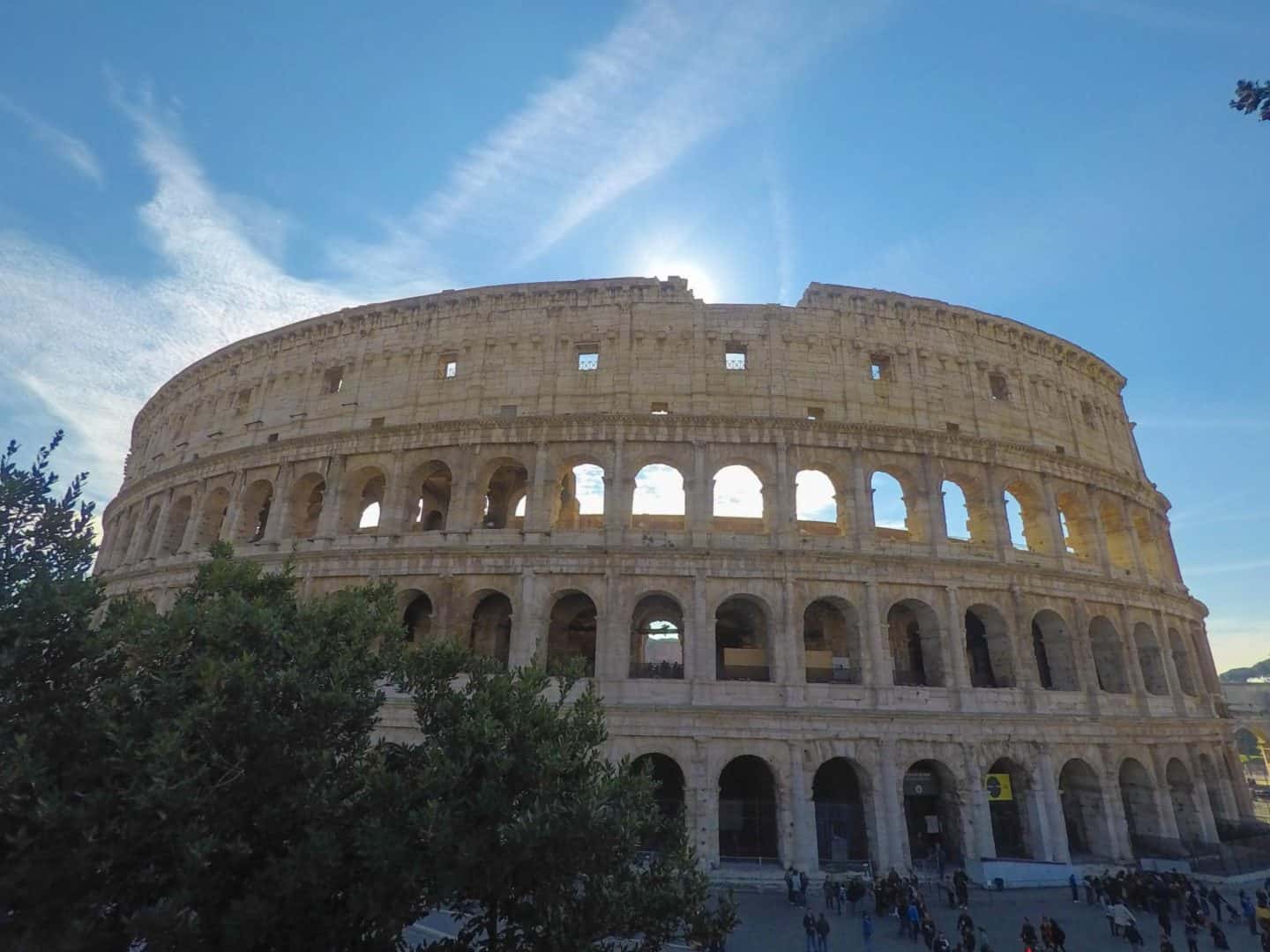 backpacking Italy on a budget, Rome in Spring Blue Skies