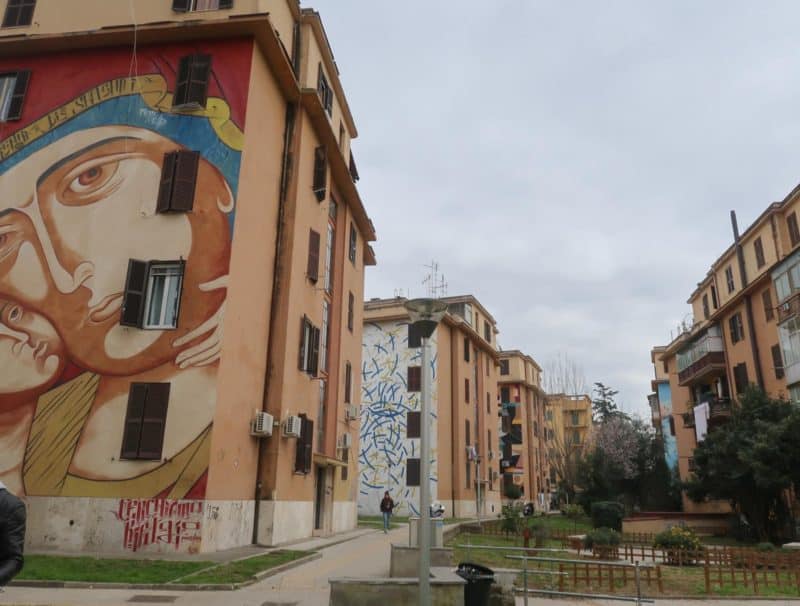 The RomeHello Hostel street art