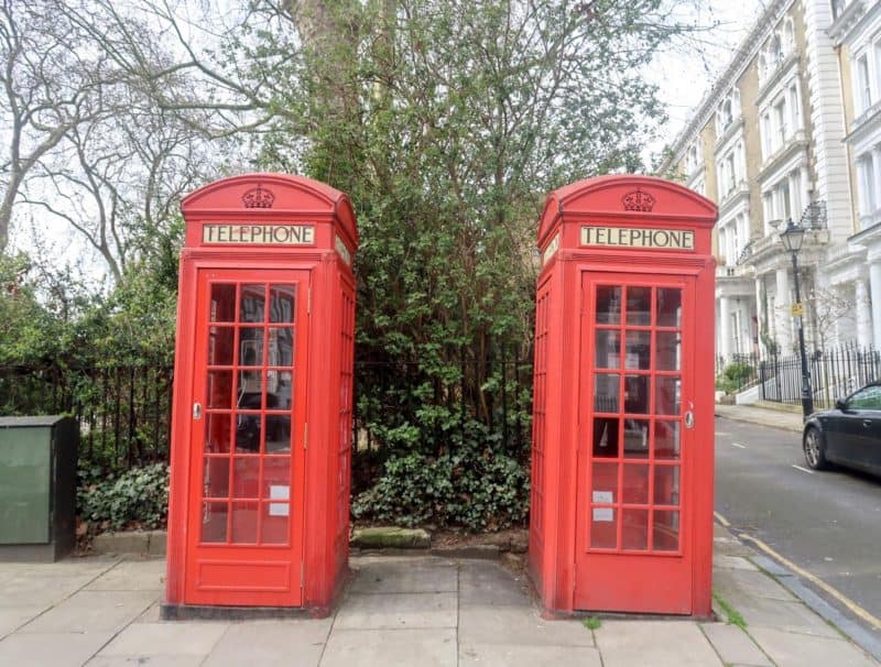 Regents Canal Walk, Primrose Hill Red Phone Boxes