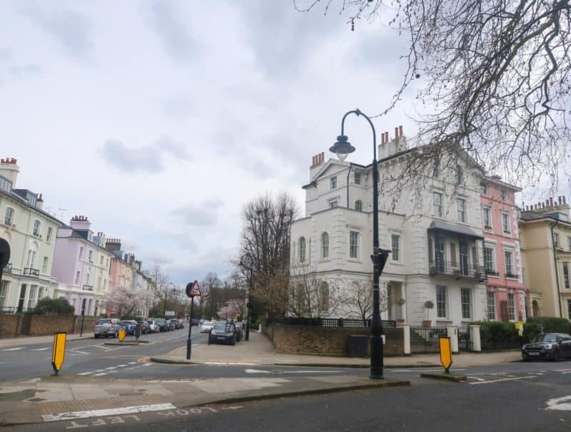 The Wandering Quinn Travel Blog Regents Canal Walk, Primrose Hill colourful houses