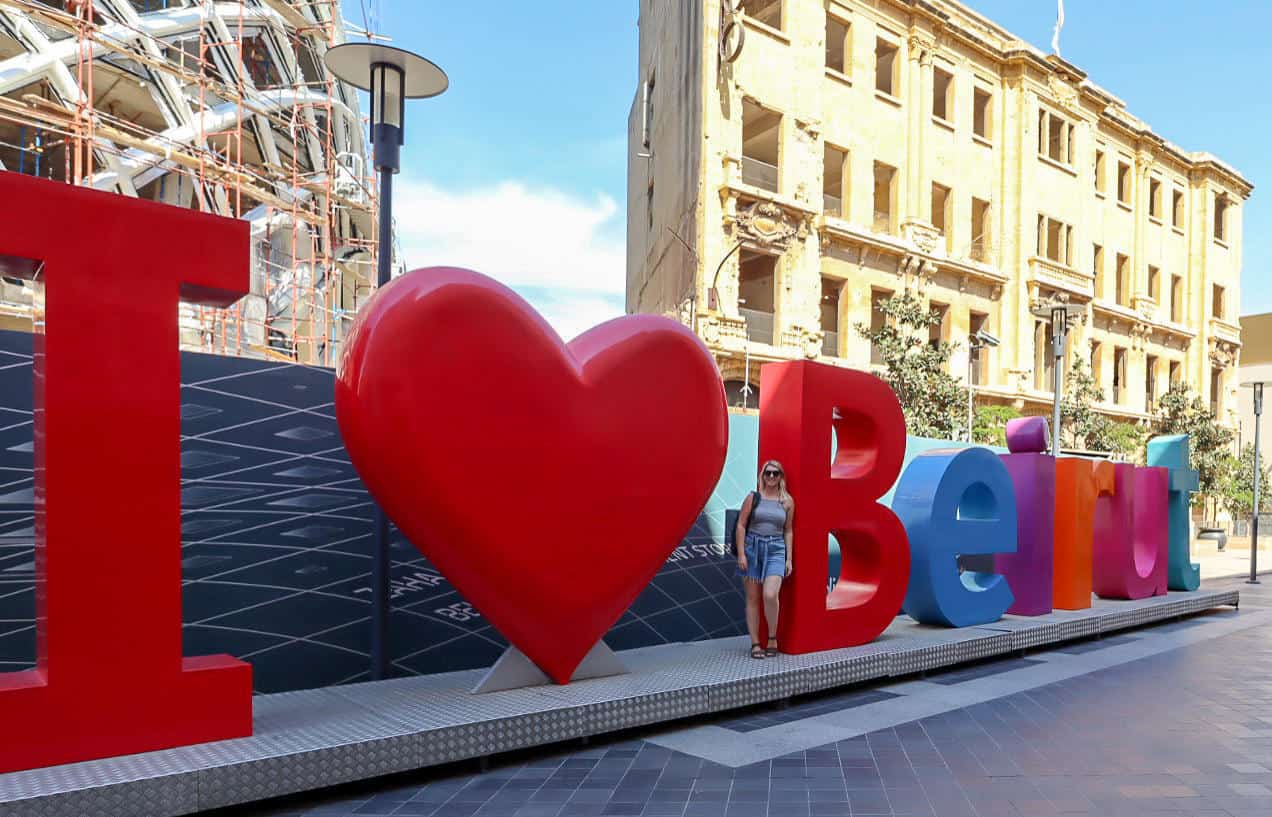 1 day in Beirut things to do, I love beirut sign