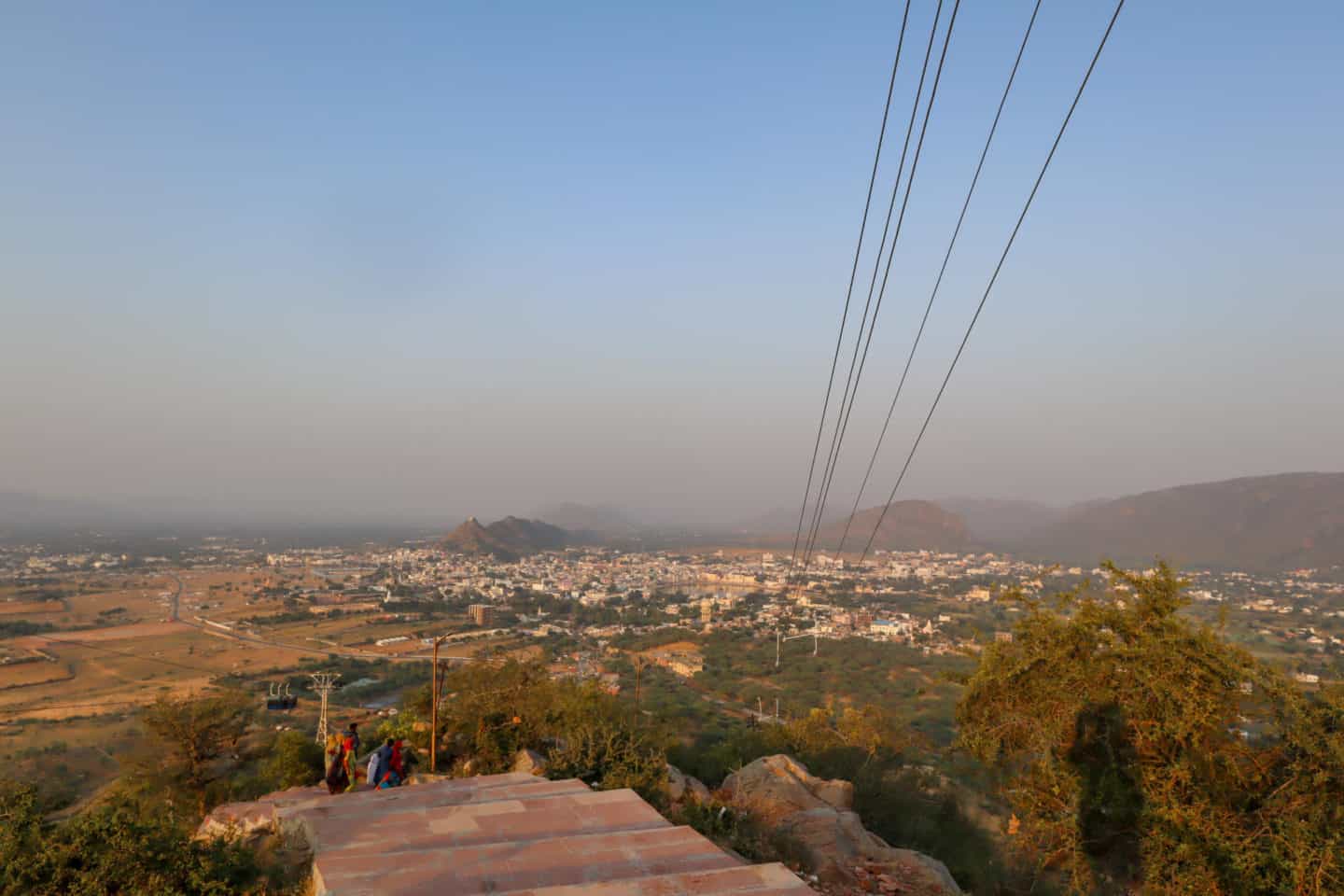 The Wandering Quinn Travel Blog View of Pushkar from Savitri Temple | things to do in Pushkar