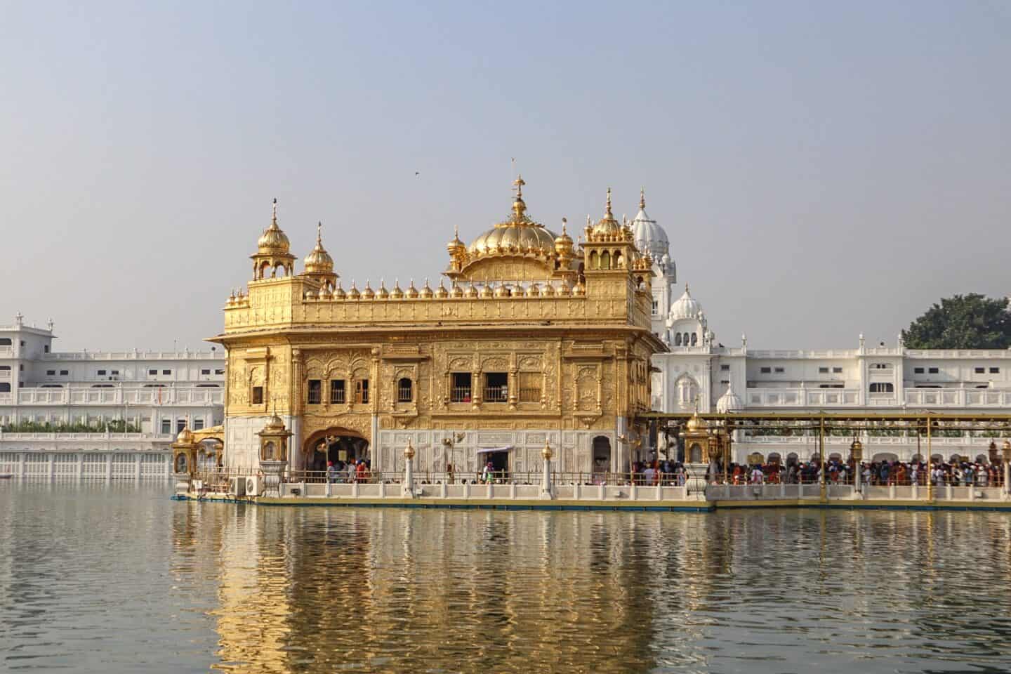 The Golden Temple in Amritsar in the lake