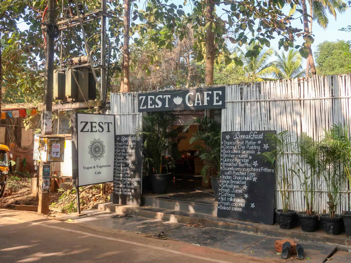 Palolem Beach Zest cafe outside | Palolem Beach Guide