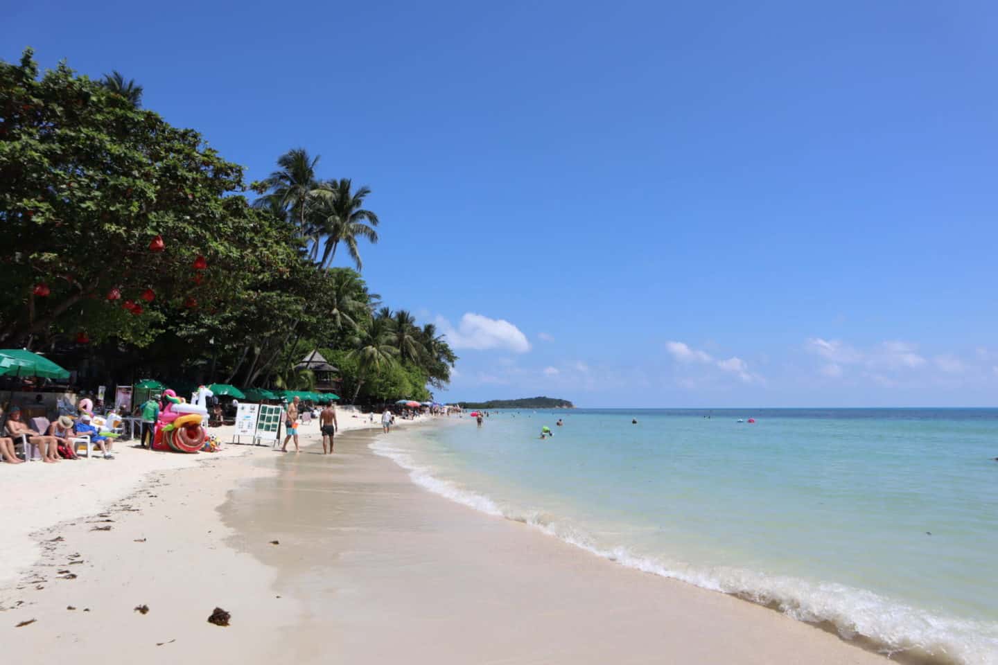 1 month Thailand itinerary, koh samui beach Chaweng