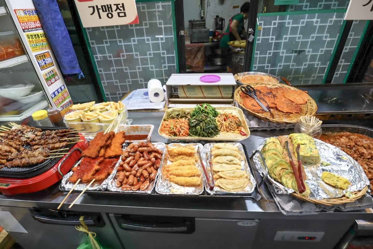 street food from tongin market seoul