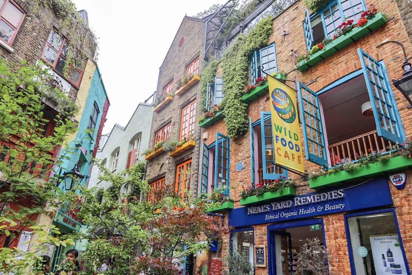 Colourful Neals Yard Buildings | covent garden london guide