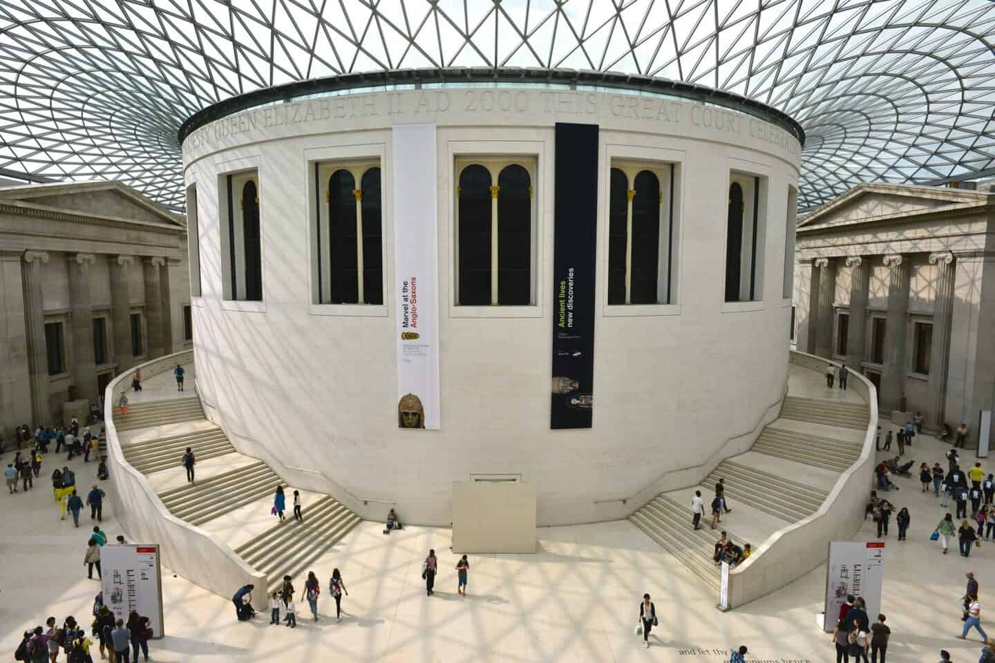 The British Museum inside with glass ceiling | Covent Garden London Guide