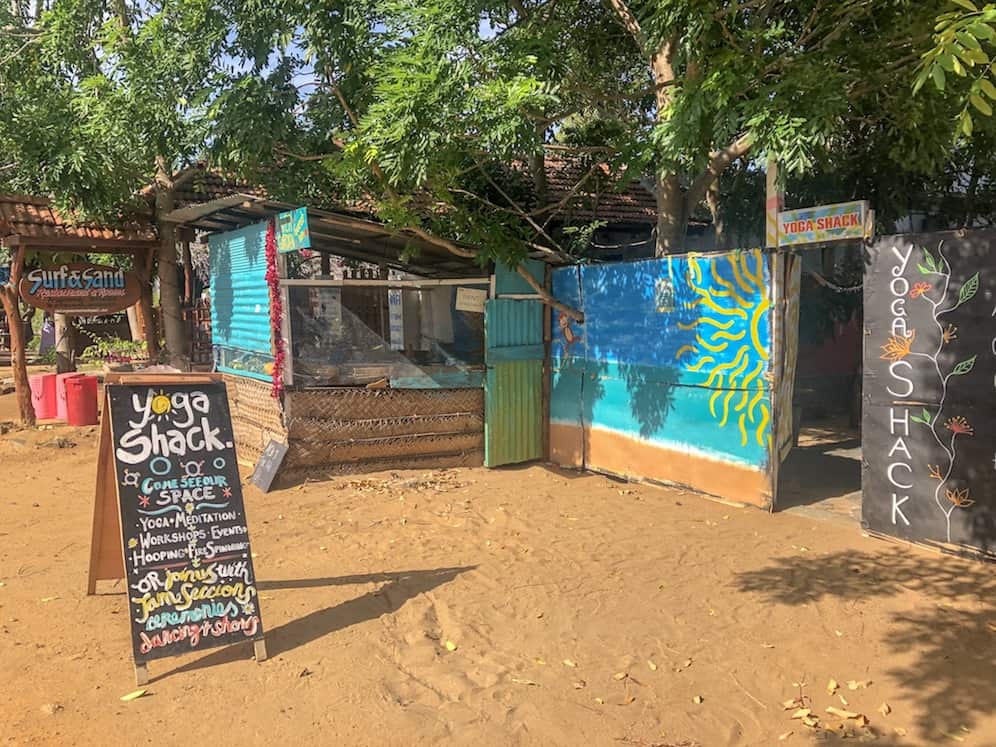 Things to do in Arugam Bay, yoga shack outside in Arugam Bay