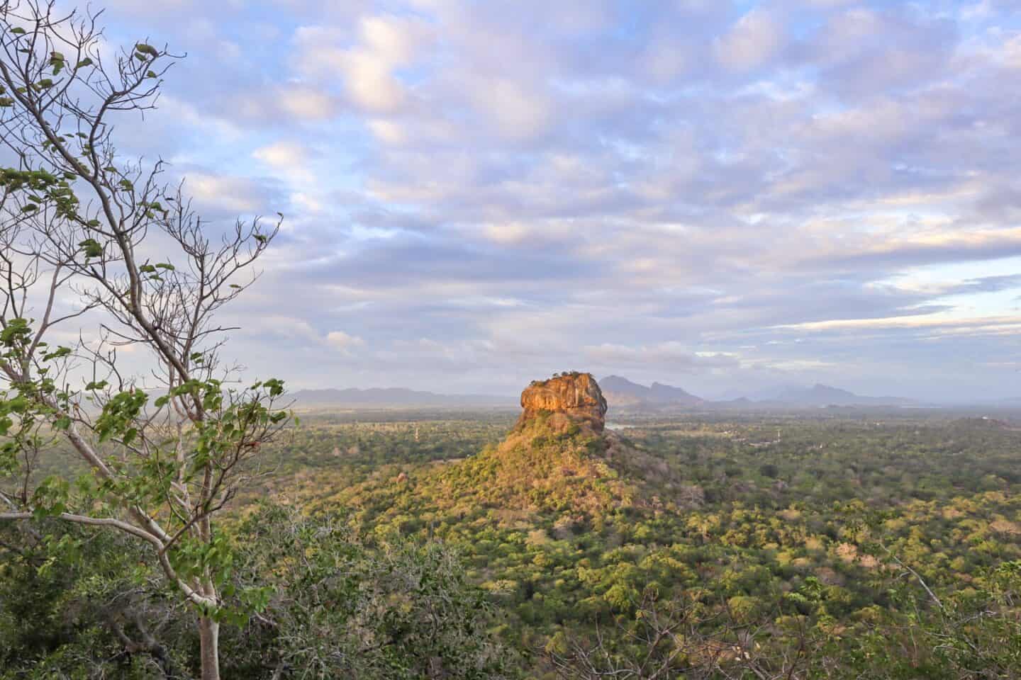 places to visit in Sri Lanka on first trip, Sigiriya Rock from Pidurangala Rock