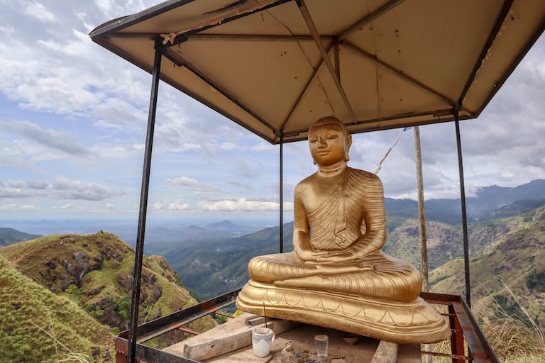 Buddha at the top of Little Adams Peak