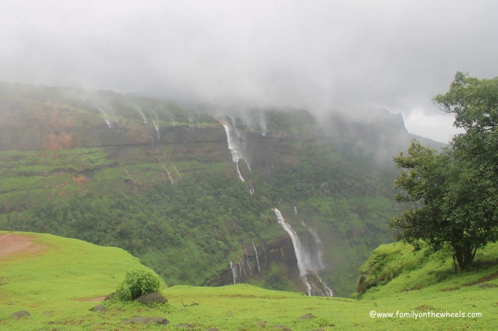 Matheran waterfall cloudy weather | best places to travel in Asia in July and August