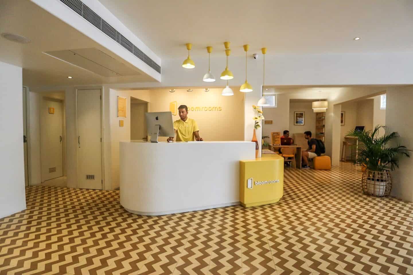 Delhi travel tips, Yellow Reception at Bloom Rooms Hotel Janpath