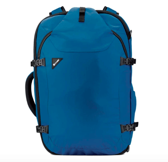 female packing list India, pacsafe venture blue carry on backpack