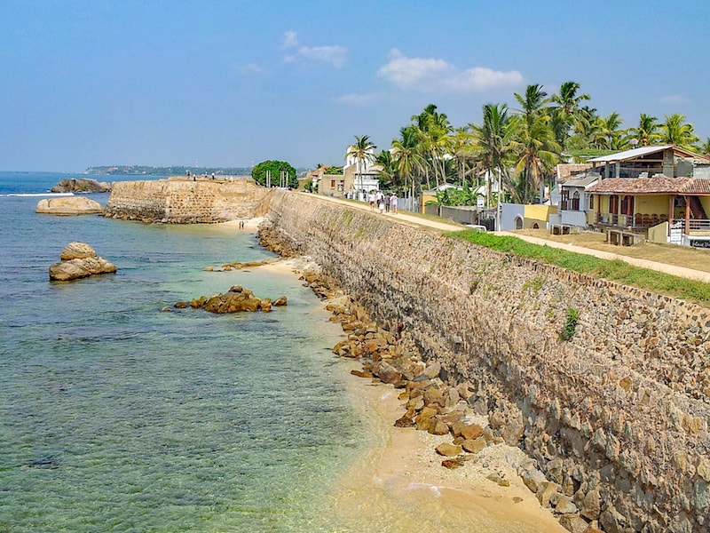places to visit in Sri Lanka on first trip, Galle City Wall and Ocean 