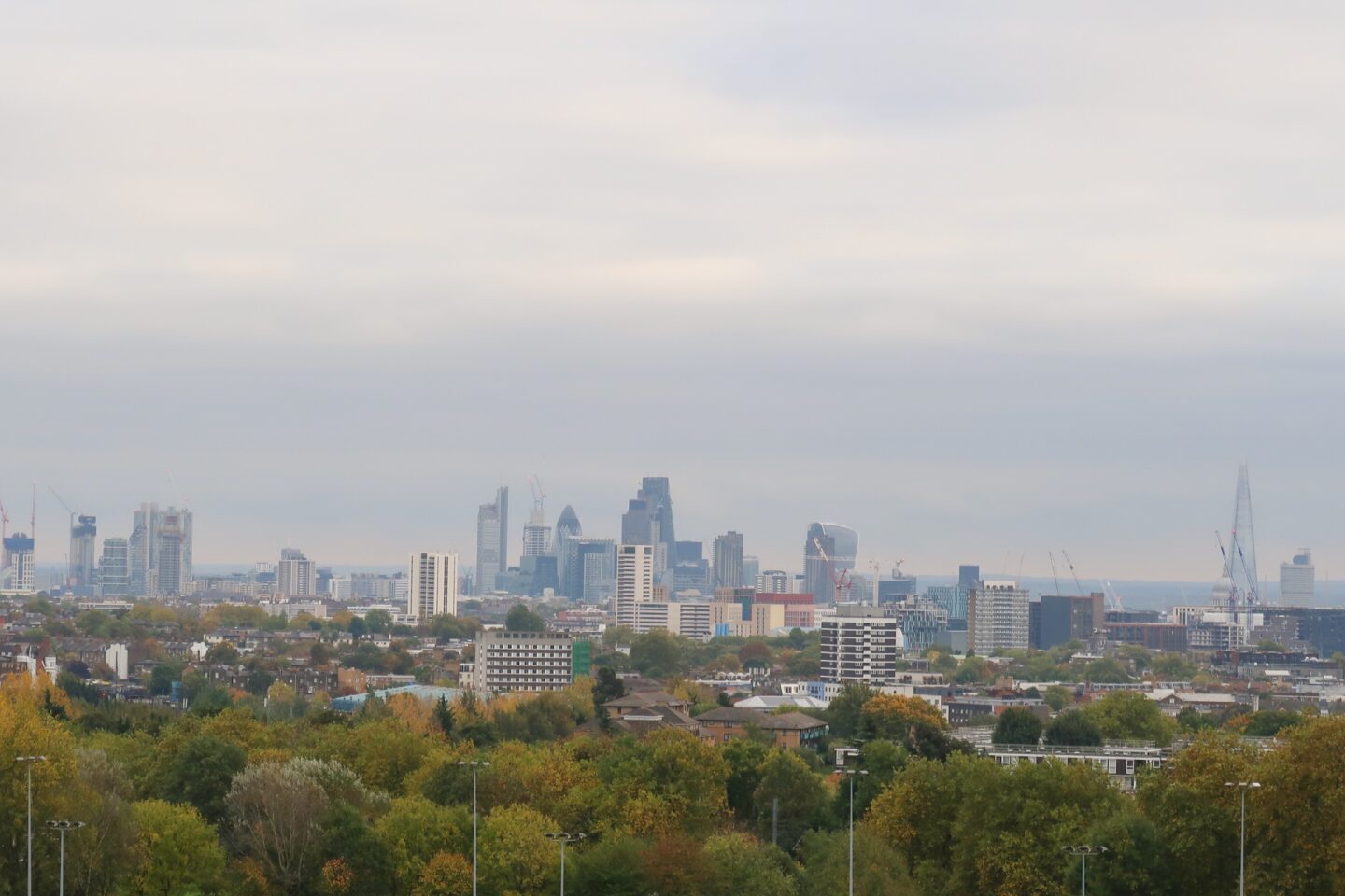 view of london skyline from hampstead heath park | things to do in london in winter