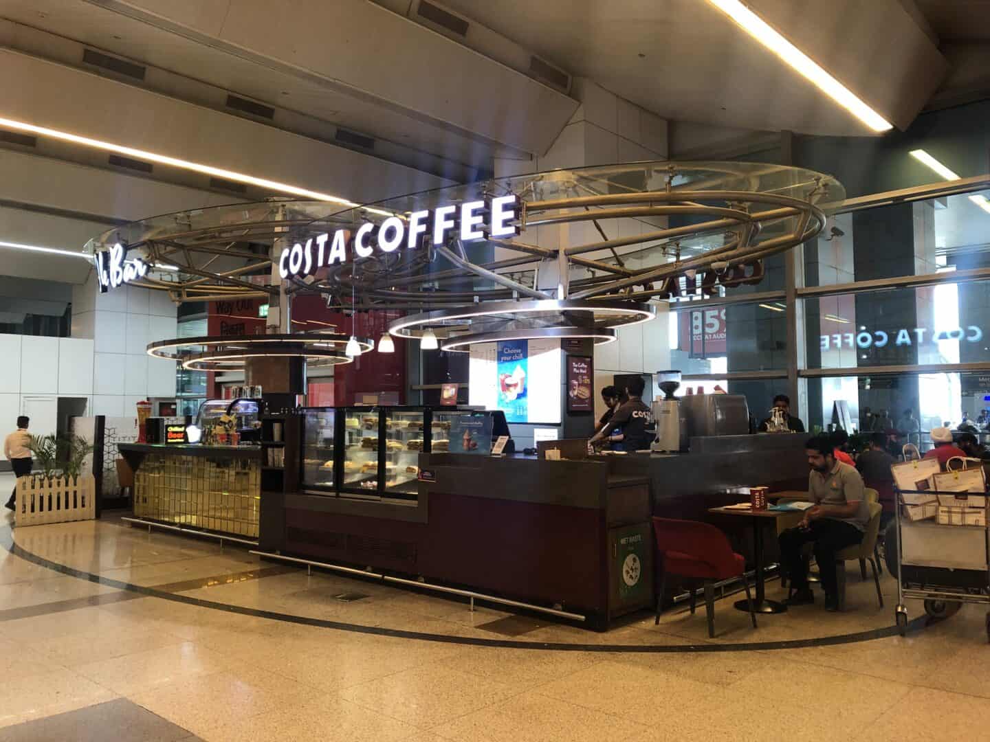 Sim card in Delhi Airport, Costa Coffee Delhi Airport 