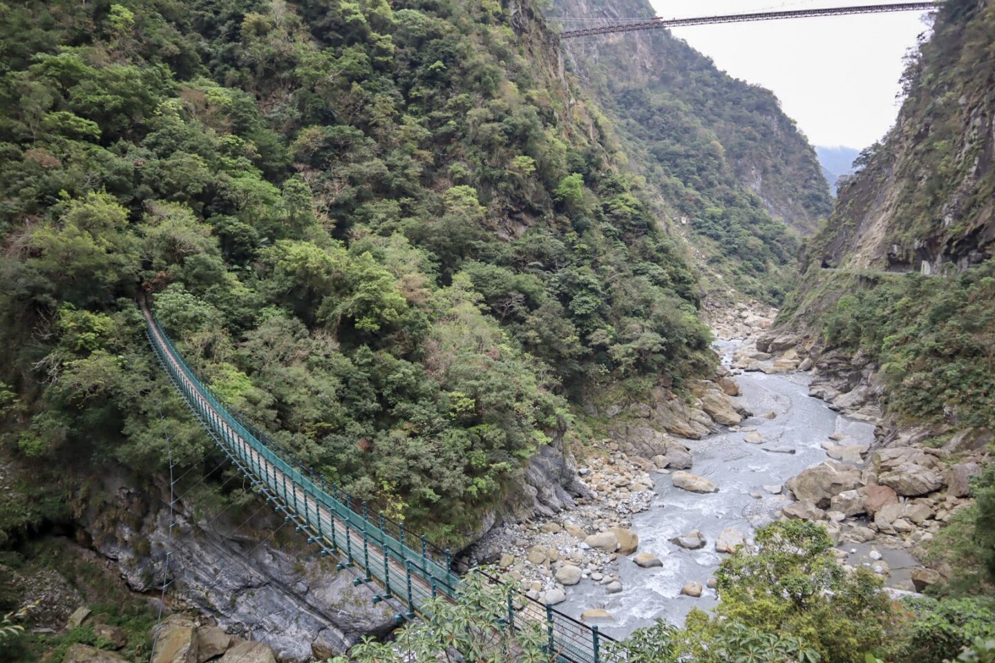 best places to visit in Taiwan, river and rocks at Taroko Gorge