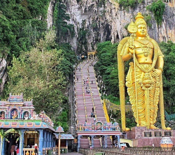 batu caves steps | best places to travel in December and January