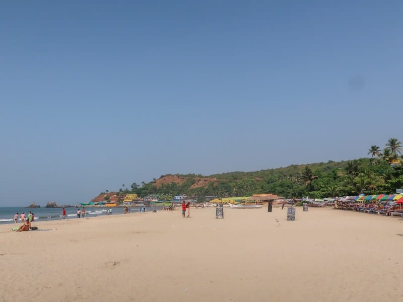 The Wandering Quinn Travel Blog Arambol Beach Sand and Ocean | best beaches in Goa for foreigners