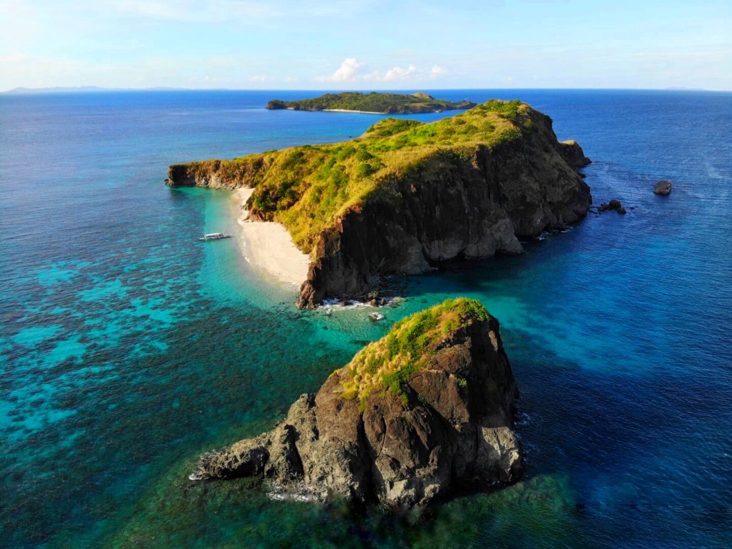 Caramoan islands from above and ocean | best places to travel in Asia December and January