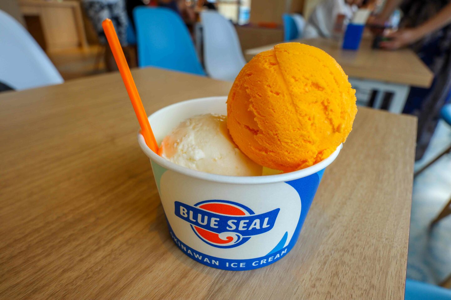 Sweet Potato ice cream from Blue Seal | things to do in Miyakojima island