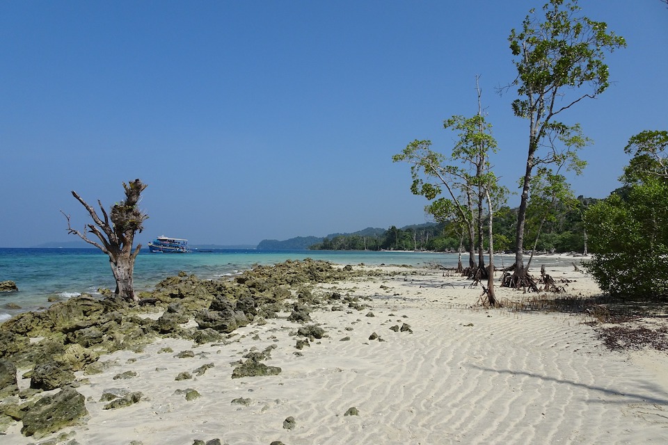 best places to visit in India, white sand beach on Andaman islands