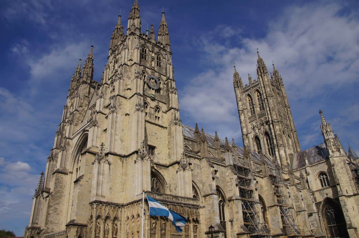 Canterbury cathedral blue sky | Canterbury Day Trip from London by train