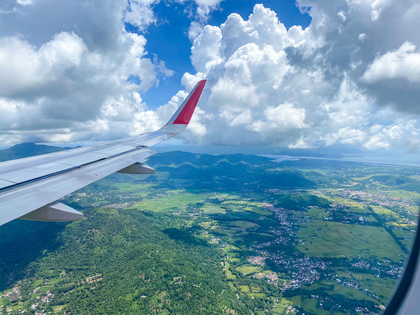 flight landing in Lombok Airport | Indonesia tourist visa extension