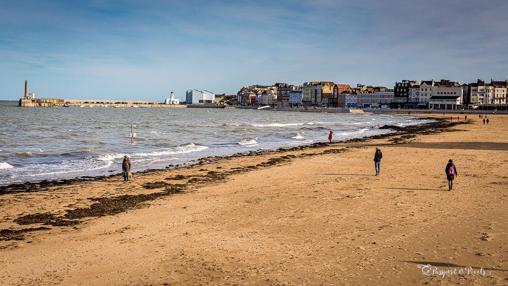 Margate beach and sea blue sky | Margate day trip from London by train
