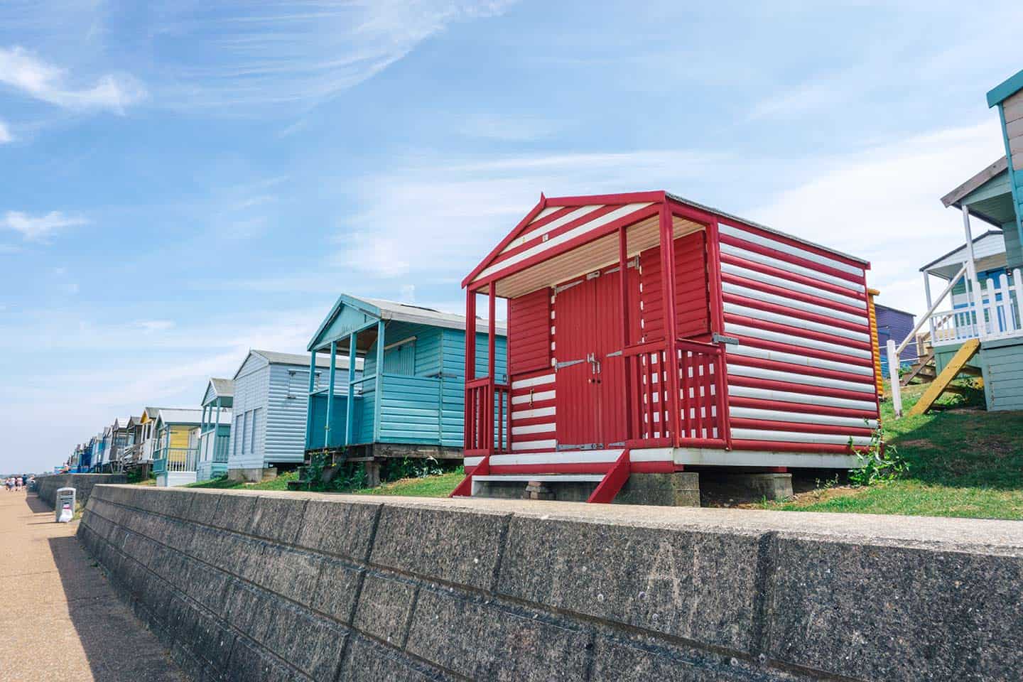 Whitstable colourful beach huts | Whitstable day trip from London by train