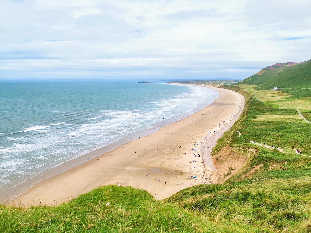 day trips from cardiff, Rhossili Bay Swansea Gower