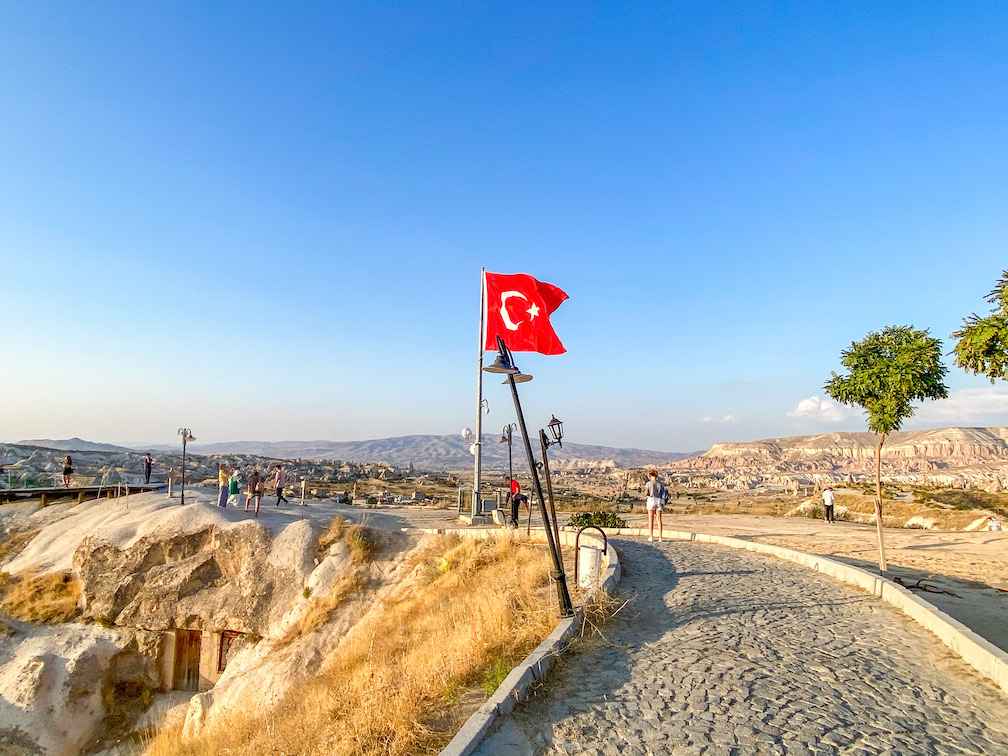 Sunset Point Goreme, Turkish Flag