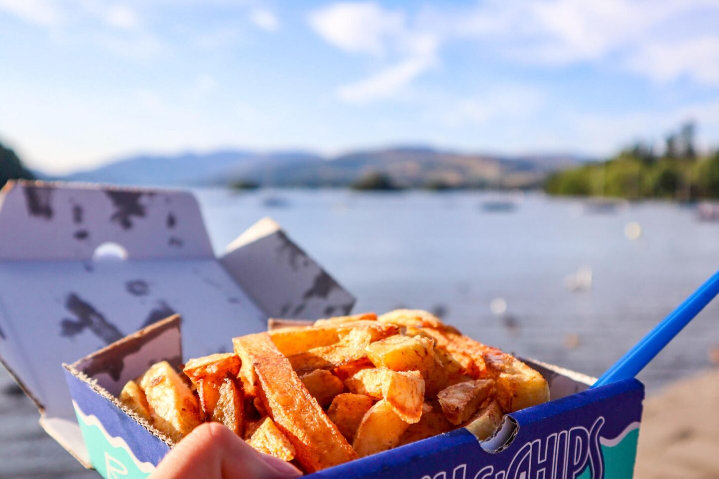 Lake District Day Trip, Chips on Lake Windermere