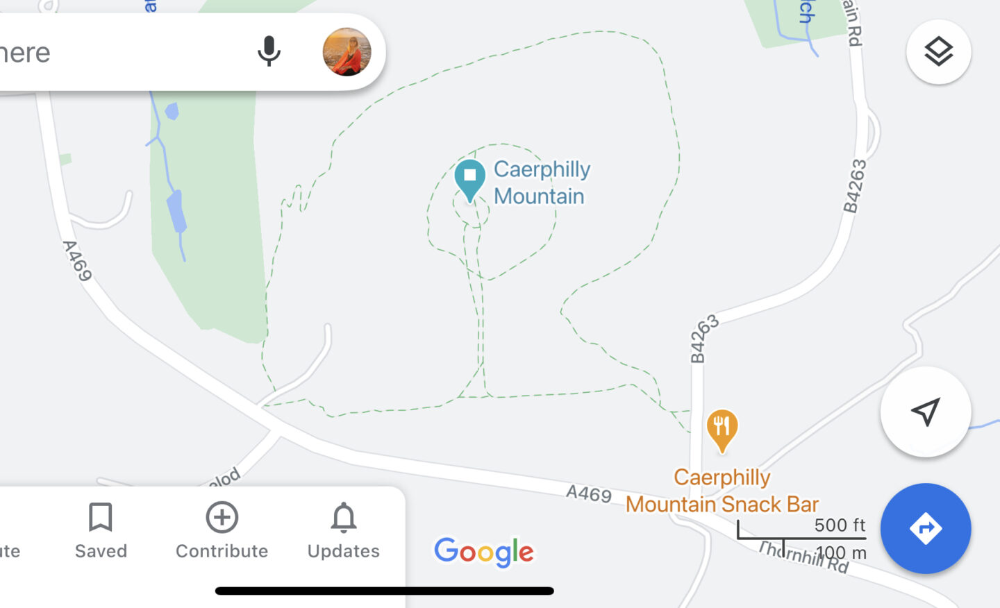 Caerphilly Mountain Map