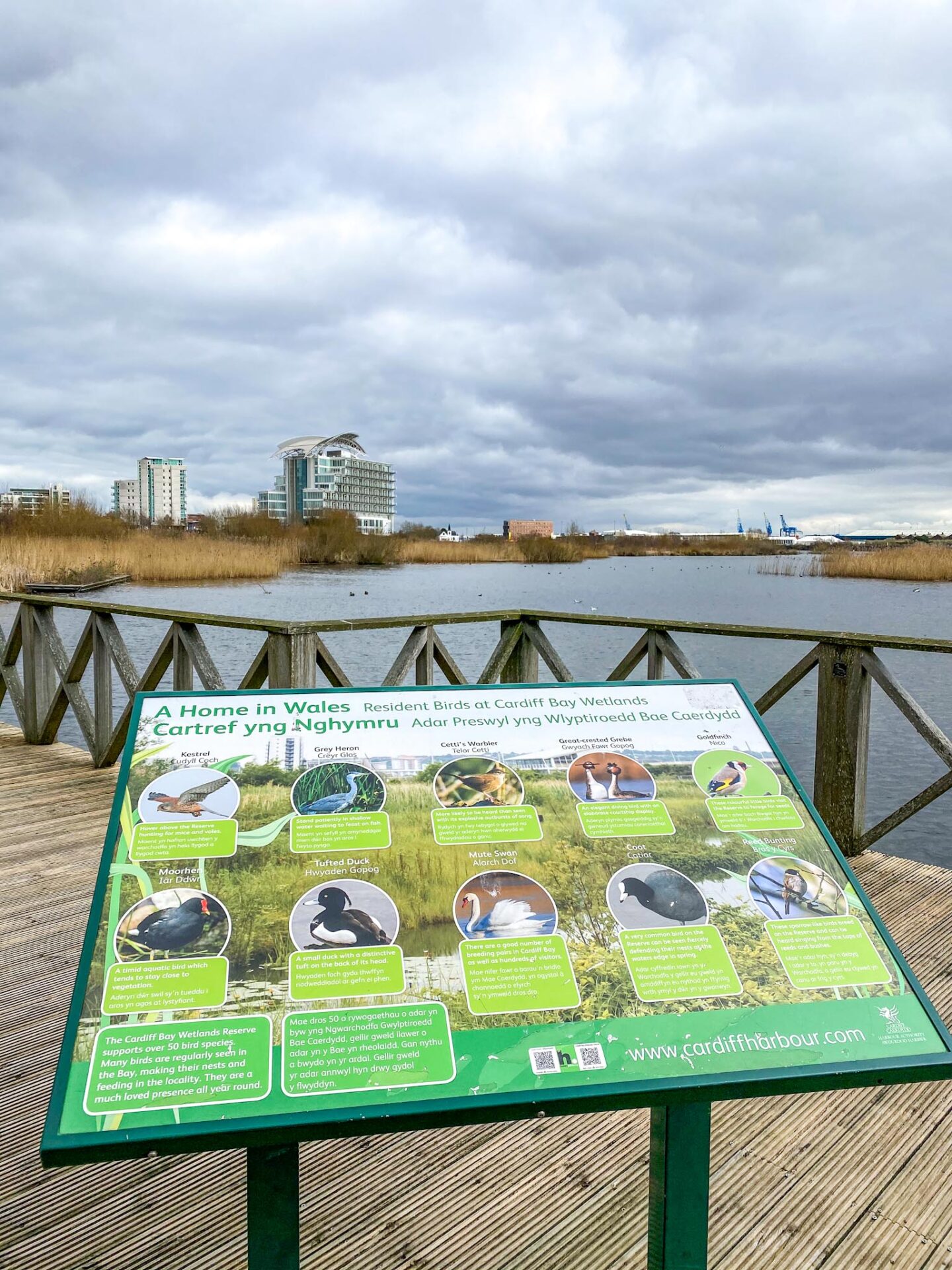 Cardiff Bay Wetlands Reserve Bird Sign
