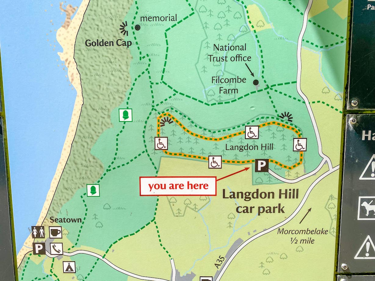 Golden Cap Walk, Langdon Hill walking route