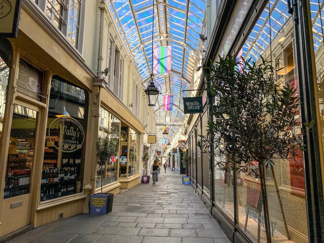 Cardiff day trip from London, Cardiff Shopping Arcade