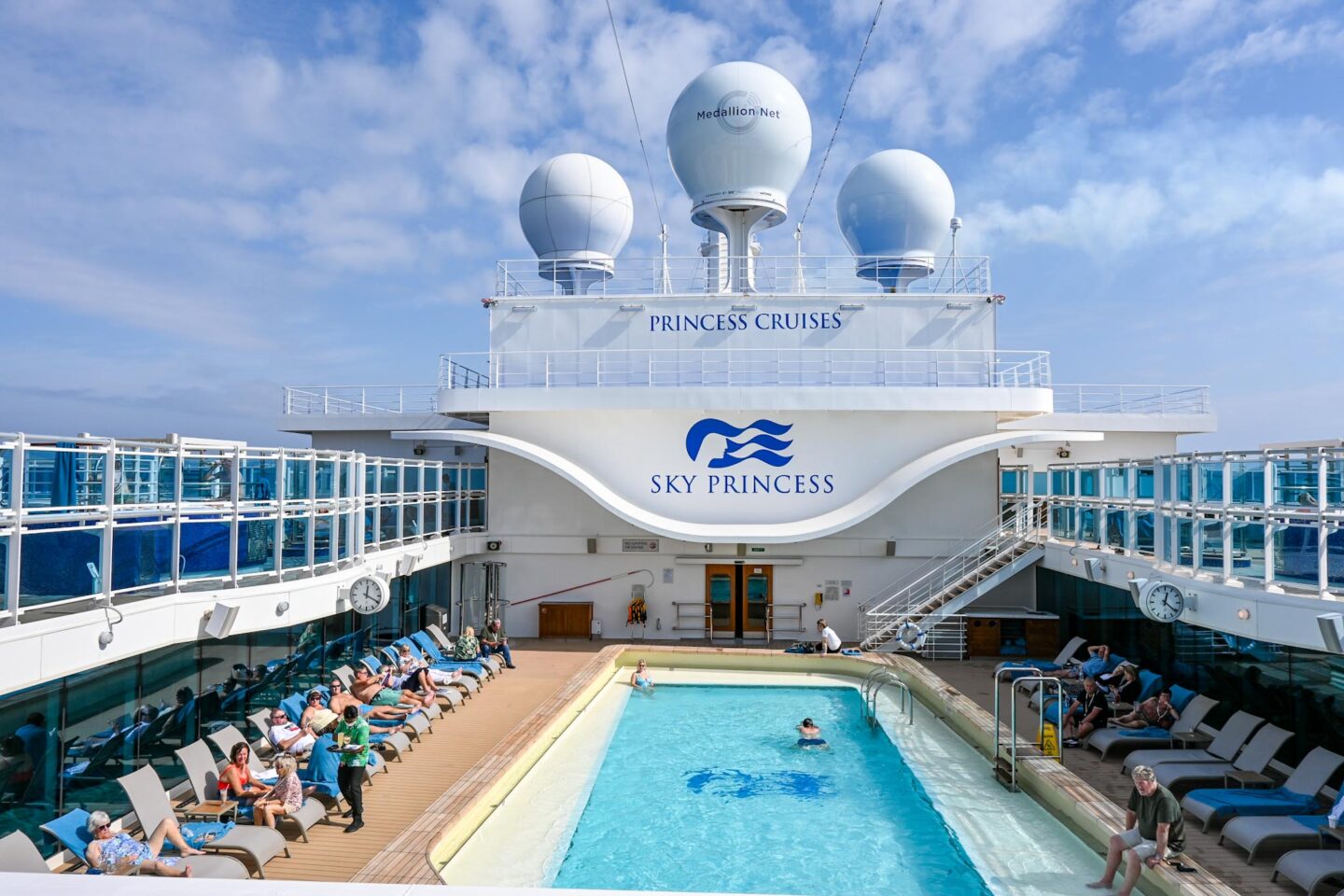 Princess Cruises from Southampton,retreat pool area