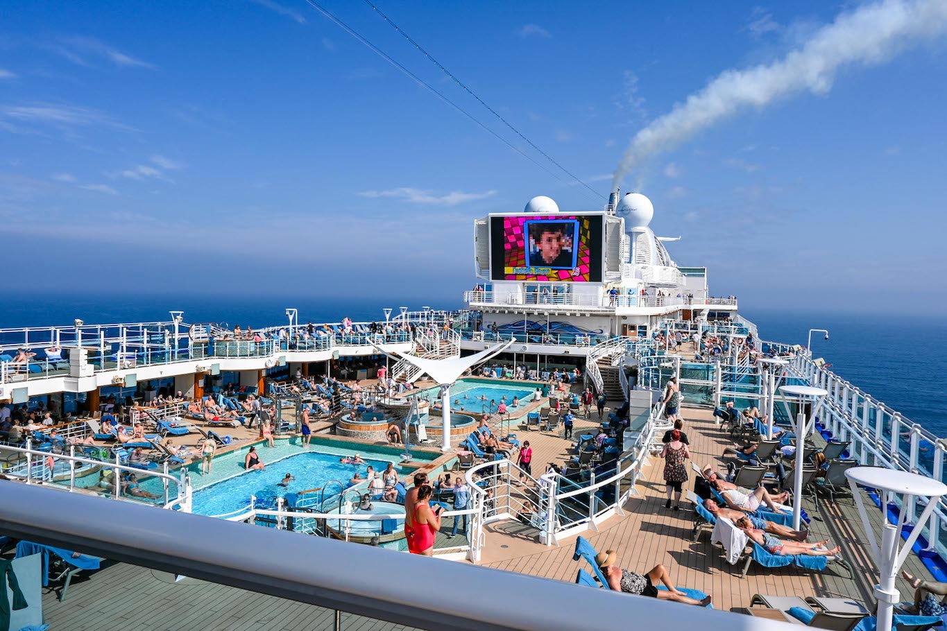 Princess Cruises from Southampton, main pool area