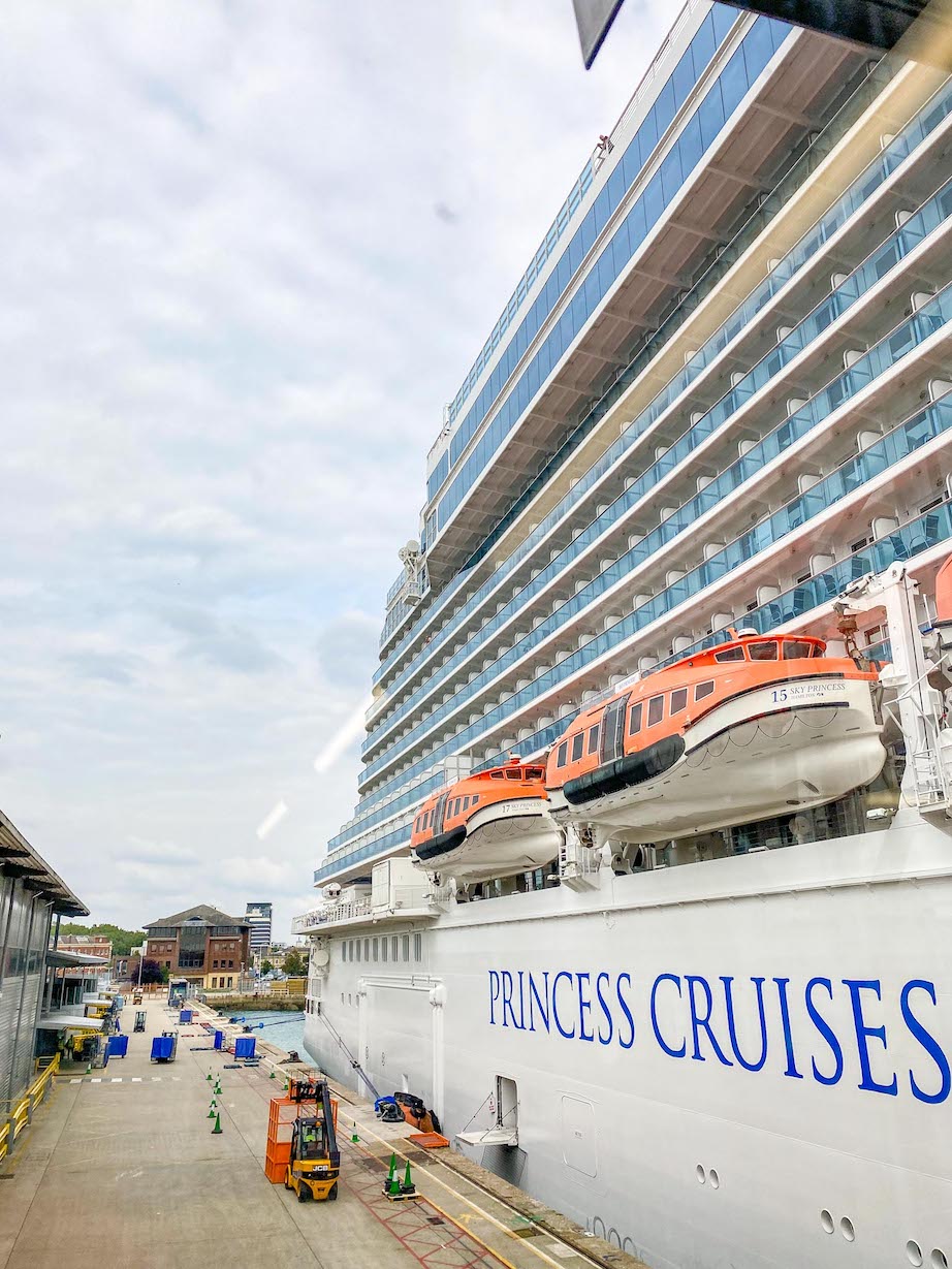 Princess Cruises Sky Princess at Southampton ocean cruise terminal
