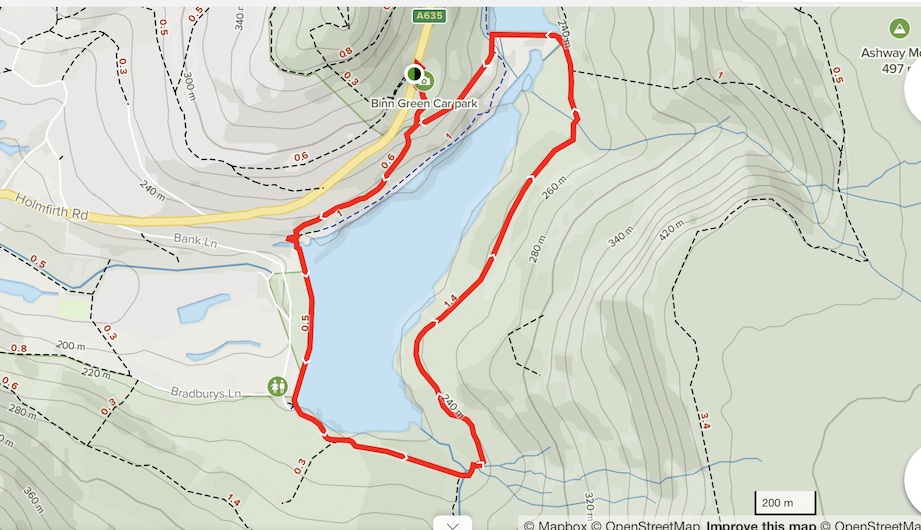 dovestone reservoir walk, Dovestone Alltrails map