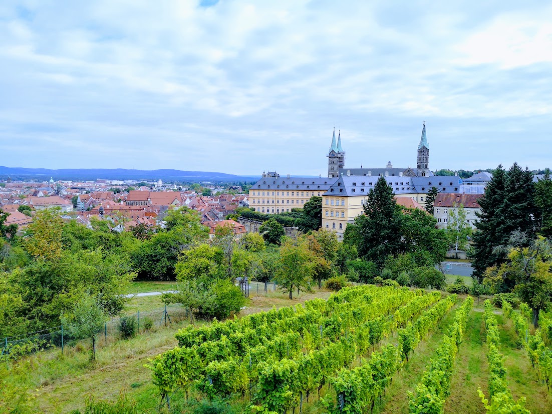 Places to visit in Bavaria, Views over Bamberg old town and cathedral from Michaelsberg Monastery - Bamberg