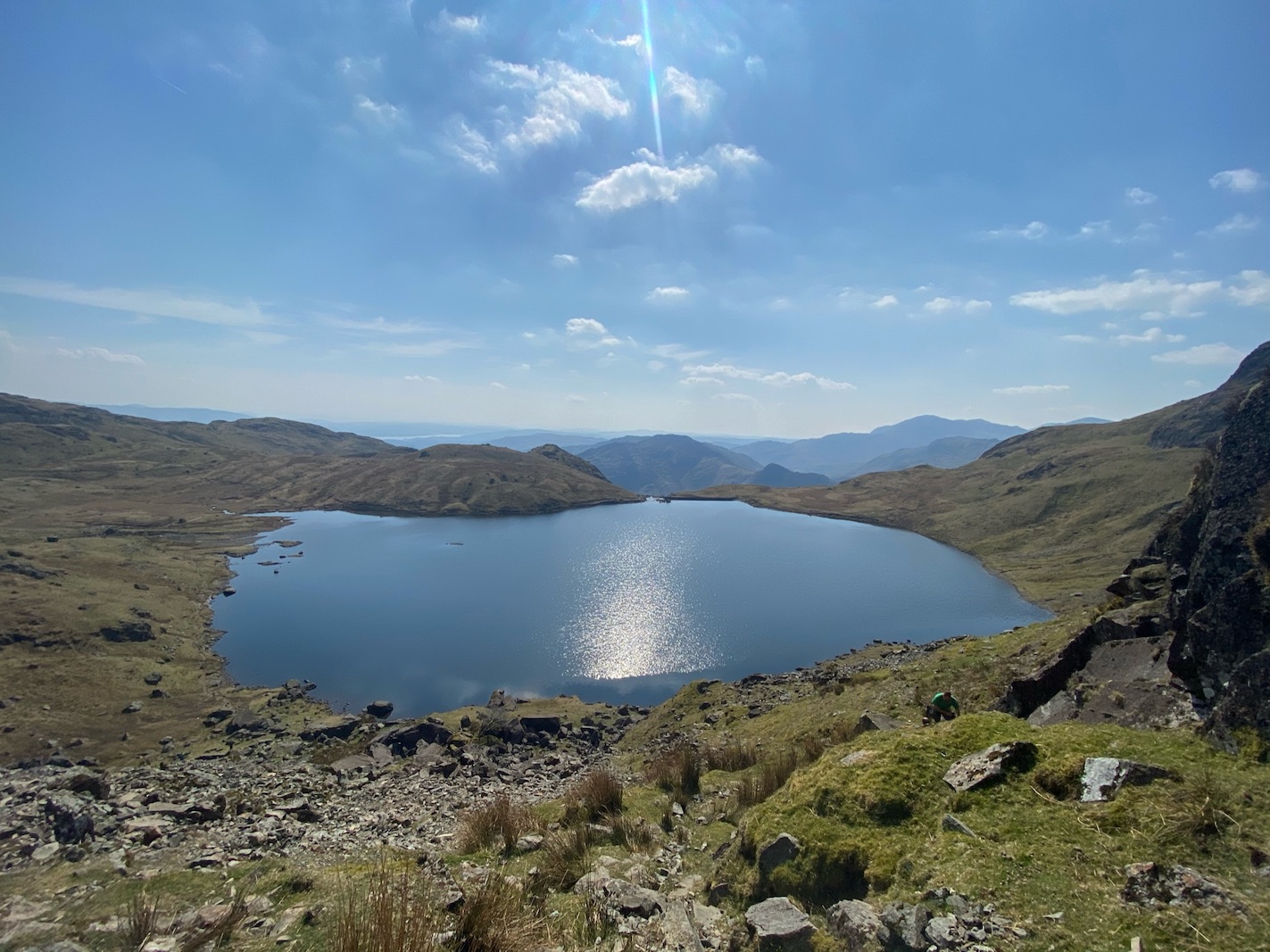 Easy Lake District walks, Stickle Tarn from Above